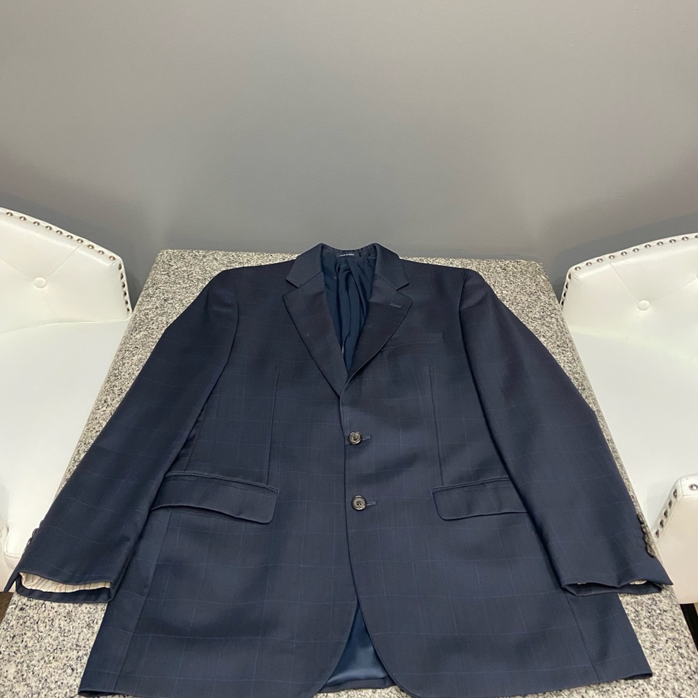 RALPH RALPH LAUREN 100% Wool Mens Navy 2 Button Blazer/Sportcoat 40R Career - Picture 3 of 17